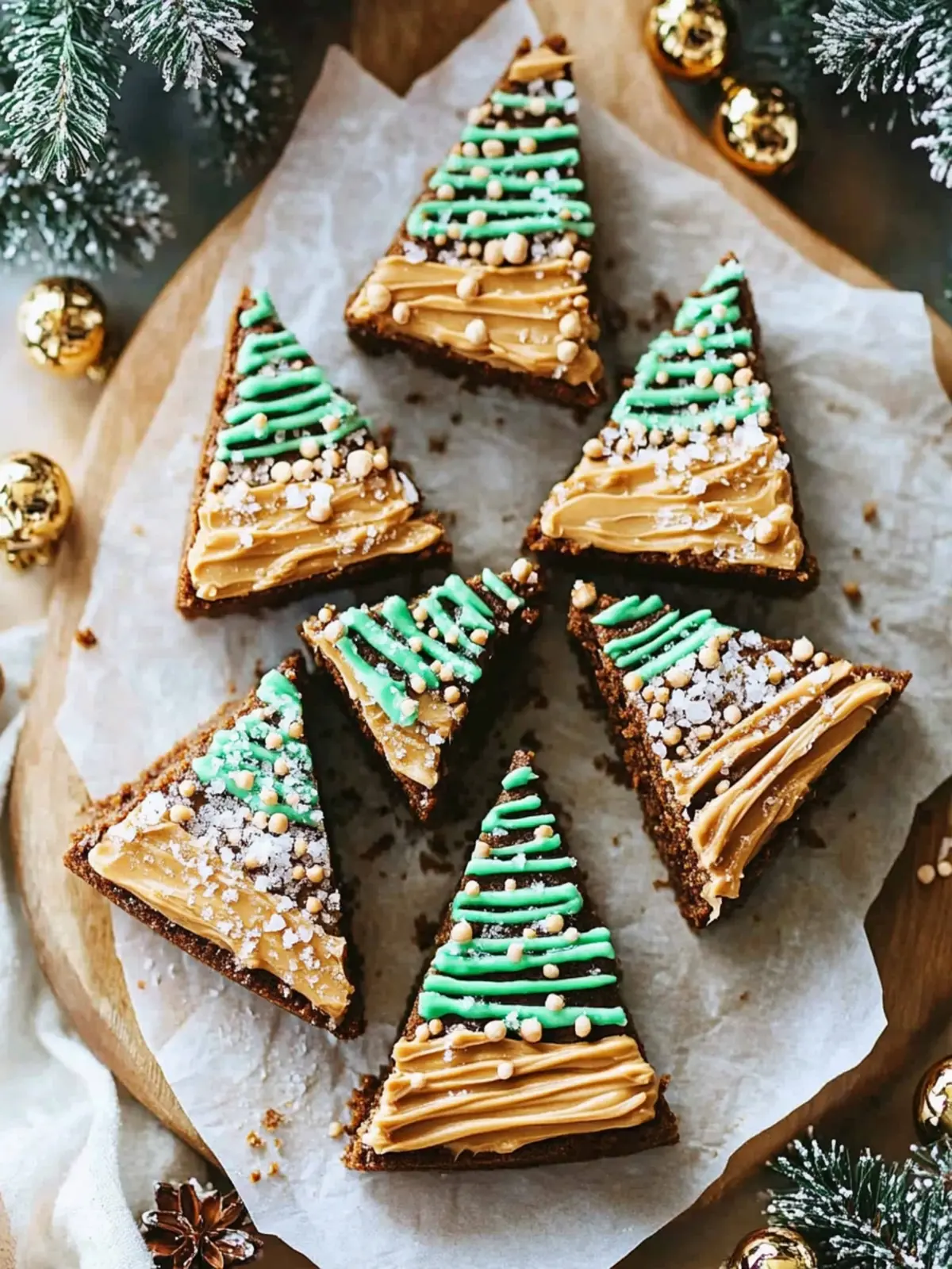 Salted Peanut Butter Christmas Trees