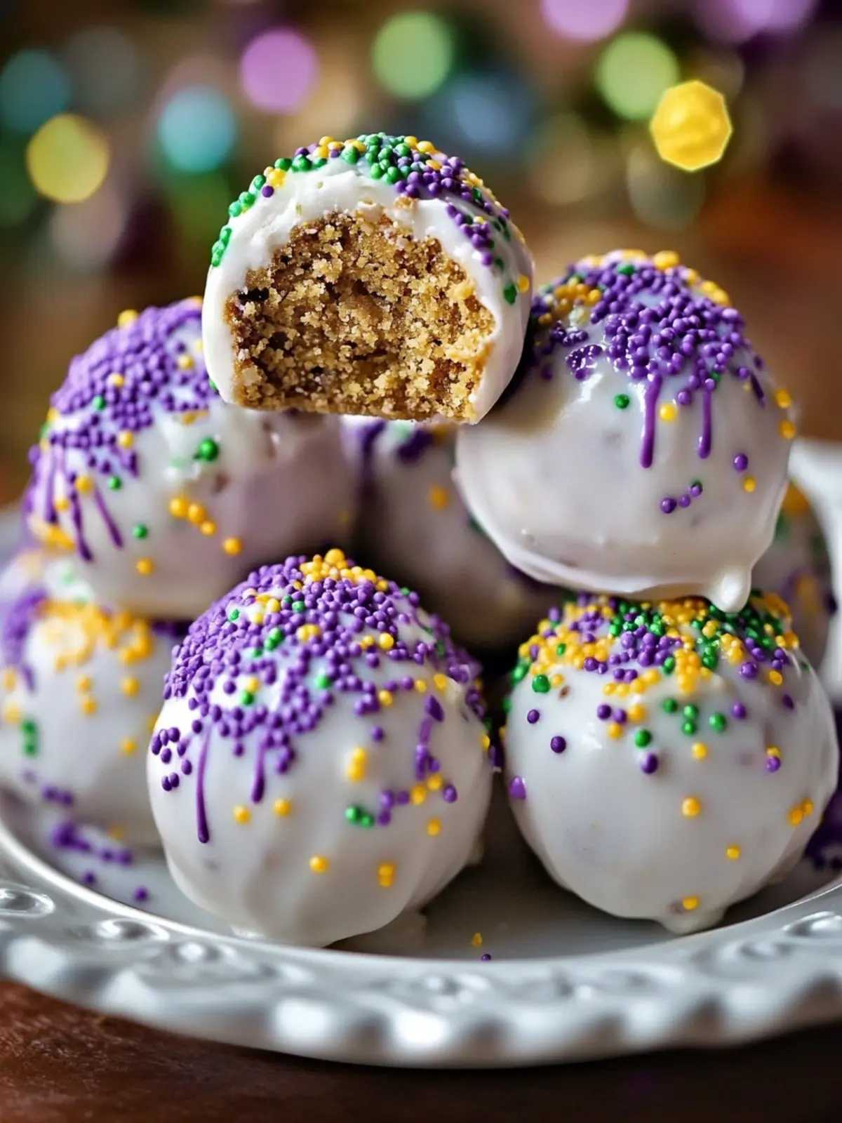 Mardi Gras King Cake Oreo Truffles