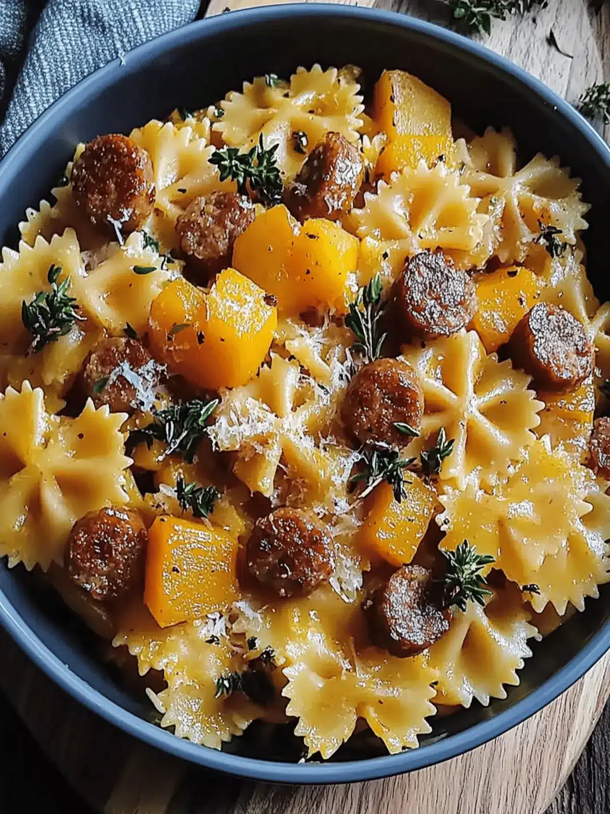Autumn Sausage Pasta Squash