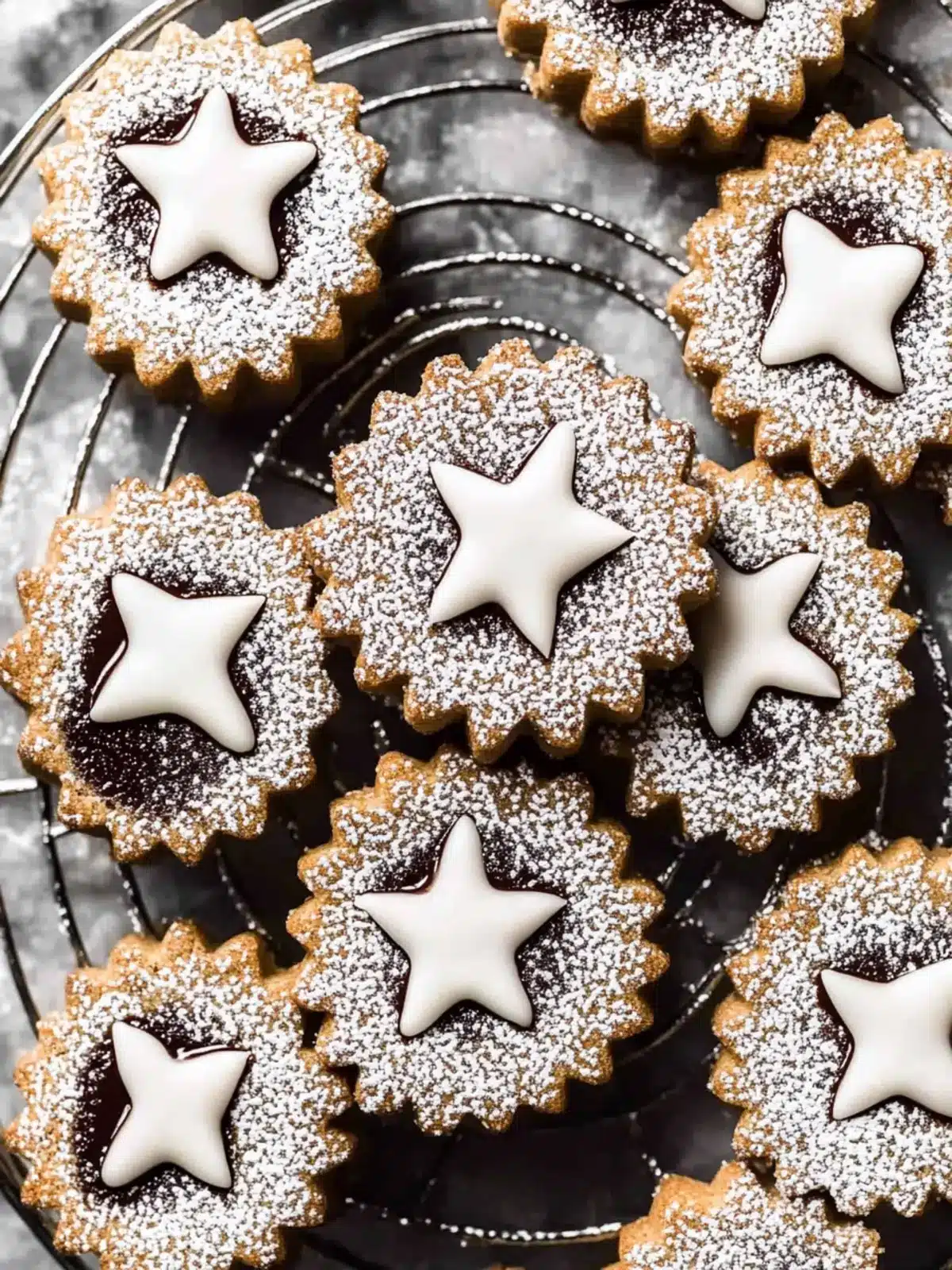 Chocolate Chai Linzer Cookies