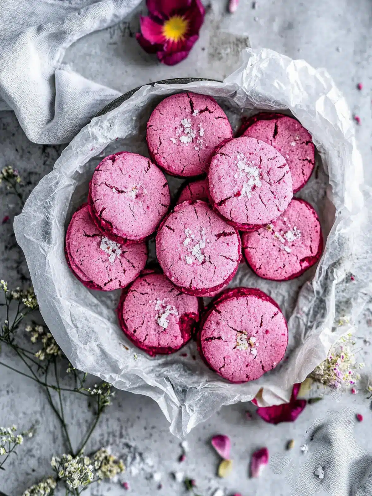 Vibrant Rose & Beet Pink Cookies: Healthy Vegan Delight 4 Rose & Beet Pink Cookies