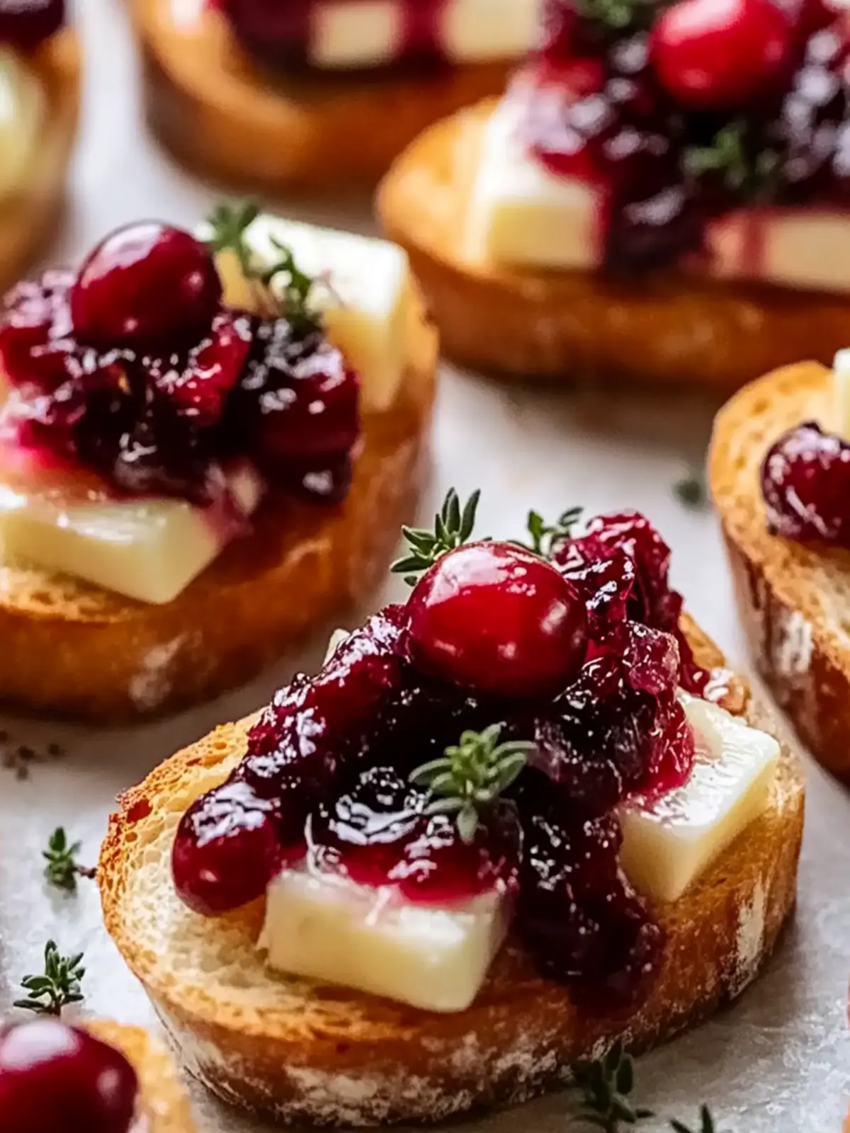 Cranberry Brie Crostini