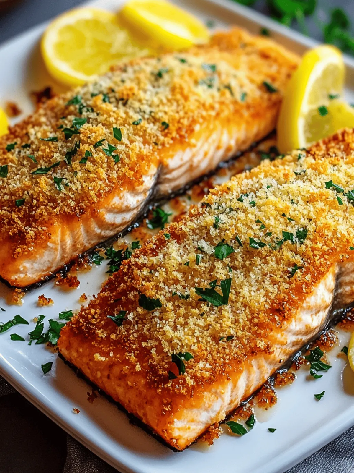 Crispy Parmesan Crusted Baked Salmon