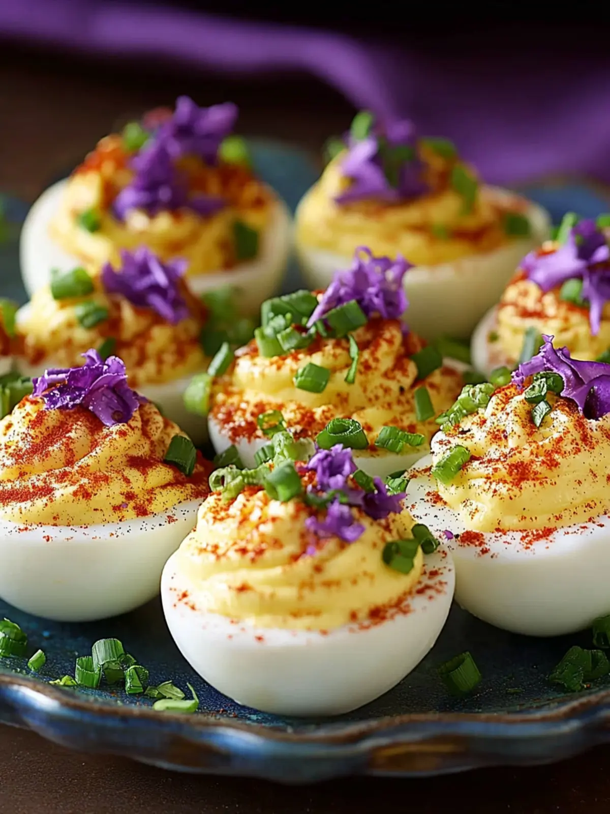 Mardi Gras Deviled Eggs