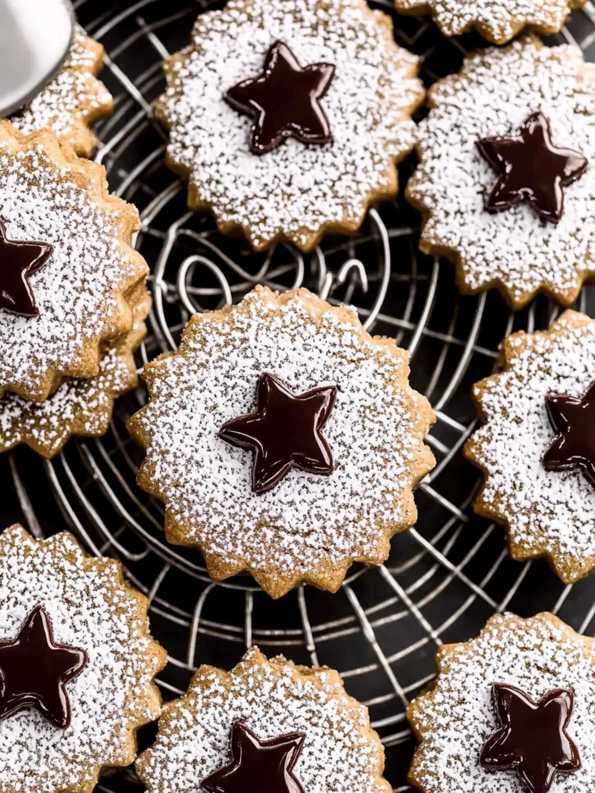Chocolate Chai Linzer Cookies