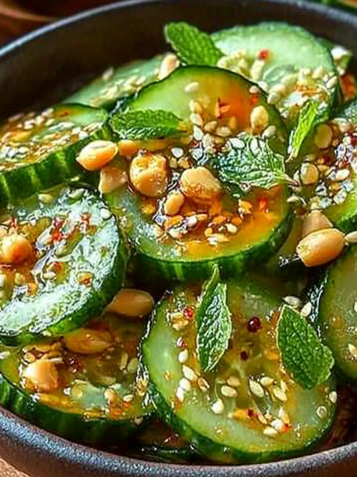 Crispy Cucumber Salad with Spicy Peanut Bliss for Summer 2 Cucumber Salad with Spicy Peanut