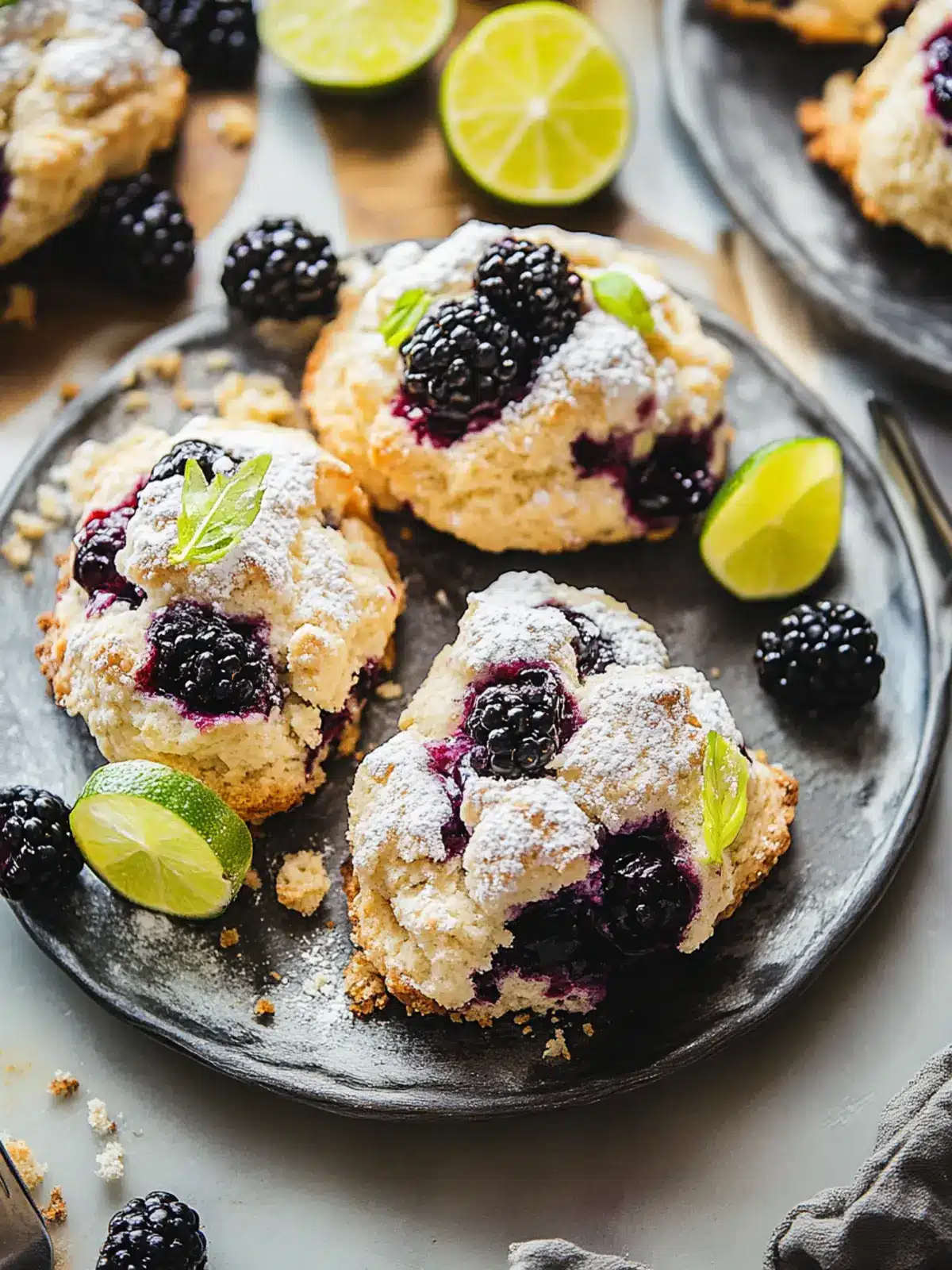 Blackberry Lime Scones
