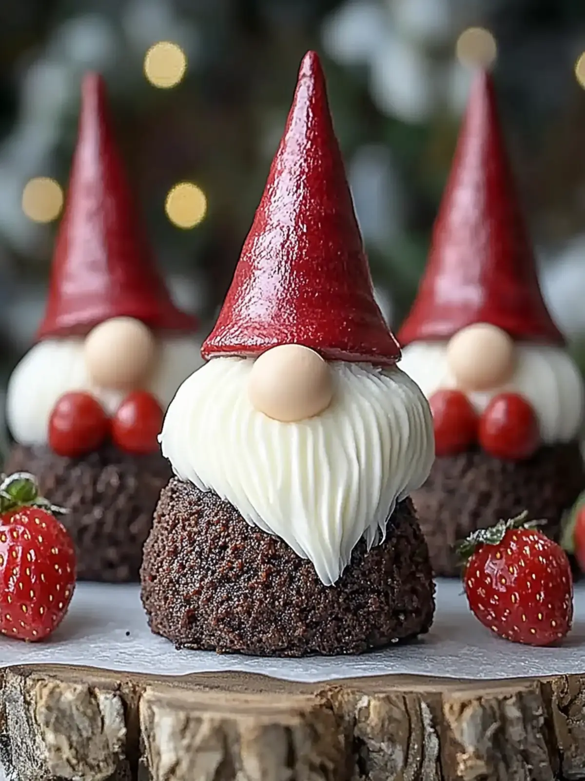 Whip Up Fun Brownie Bite Gnomes for a No-Bake Treat! 4 Brownie Bite Gnomes