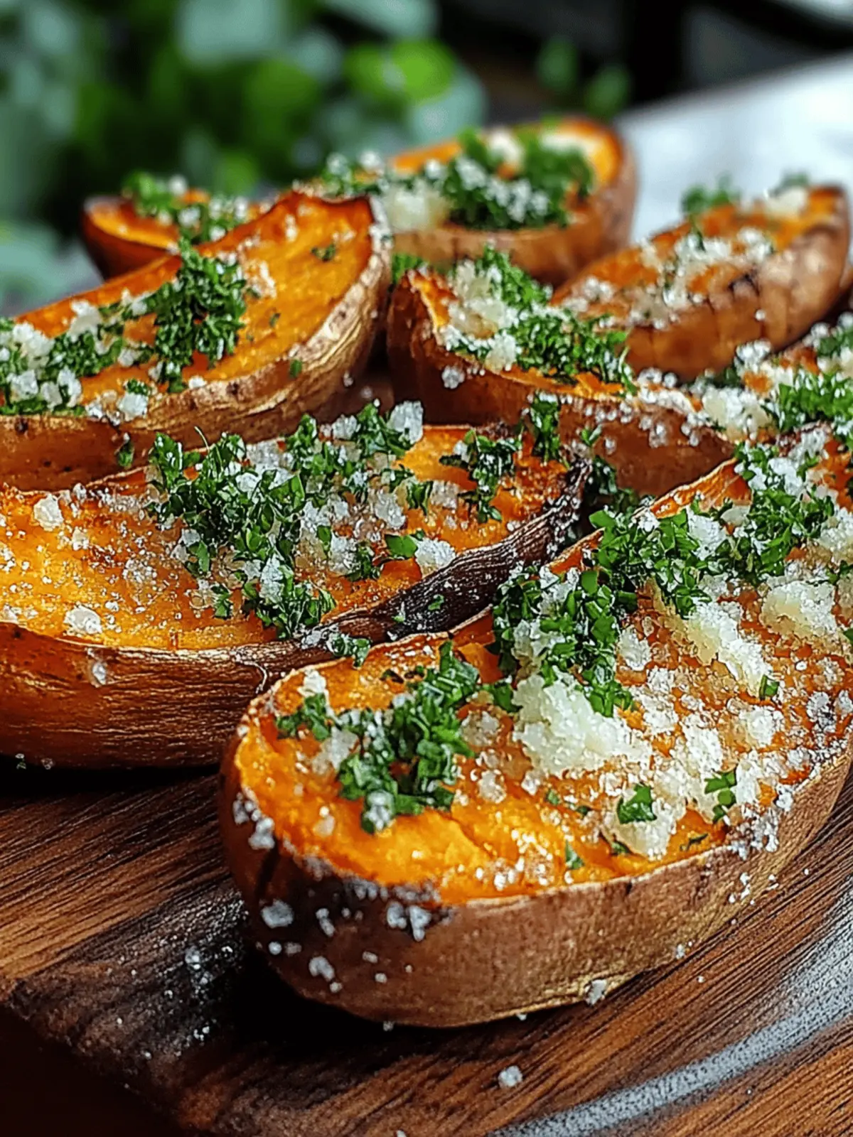 Crispy Garlic Parmesan Sweet Potato Wedges You ll Crave Daily 4 Garlic Parmesan Sweet Potato Wedges