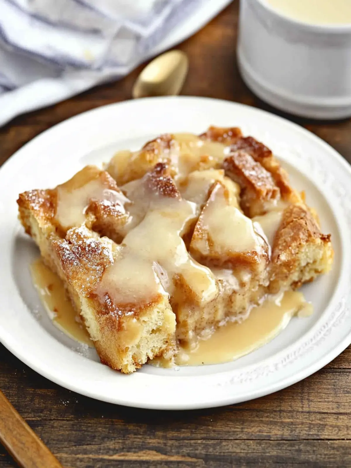 Decadent Old Fashioned Bread Pudding with Vanilla Sauce Bliss 4 Old Fashioned Bread Pudding with Vanilla Sauce