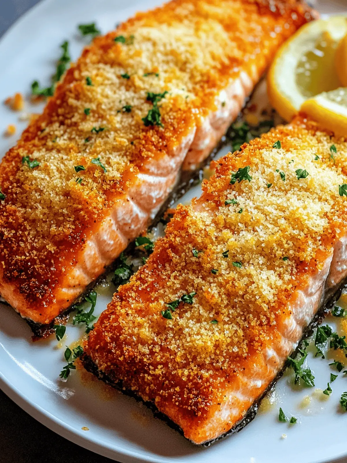 Crispy Parmesan Crusted Baked Salmon