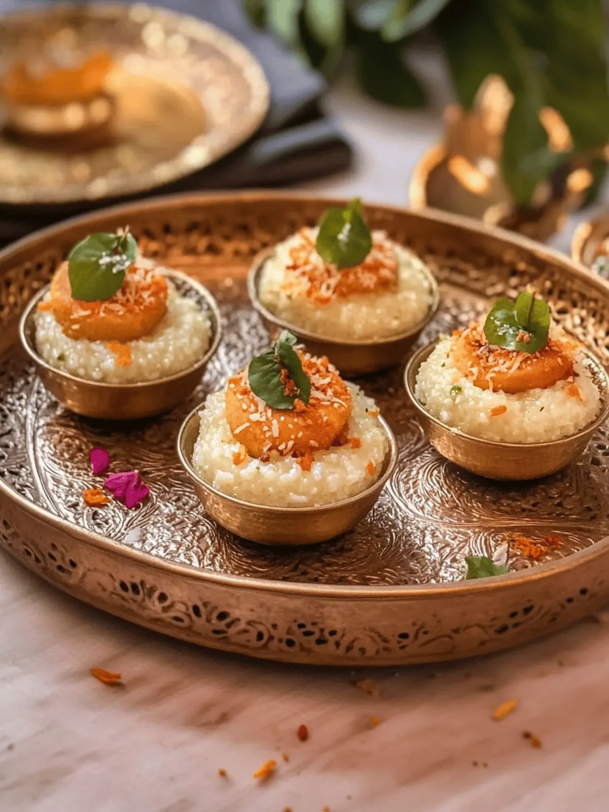 Sitaphal Phirni in Motichoor Cups - A Festive Delight! 4 Sitaphal Phirni In Motichoor Cups Custard Apple Rice Pudding