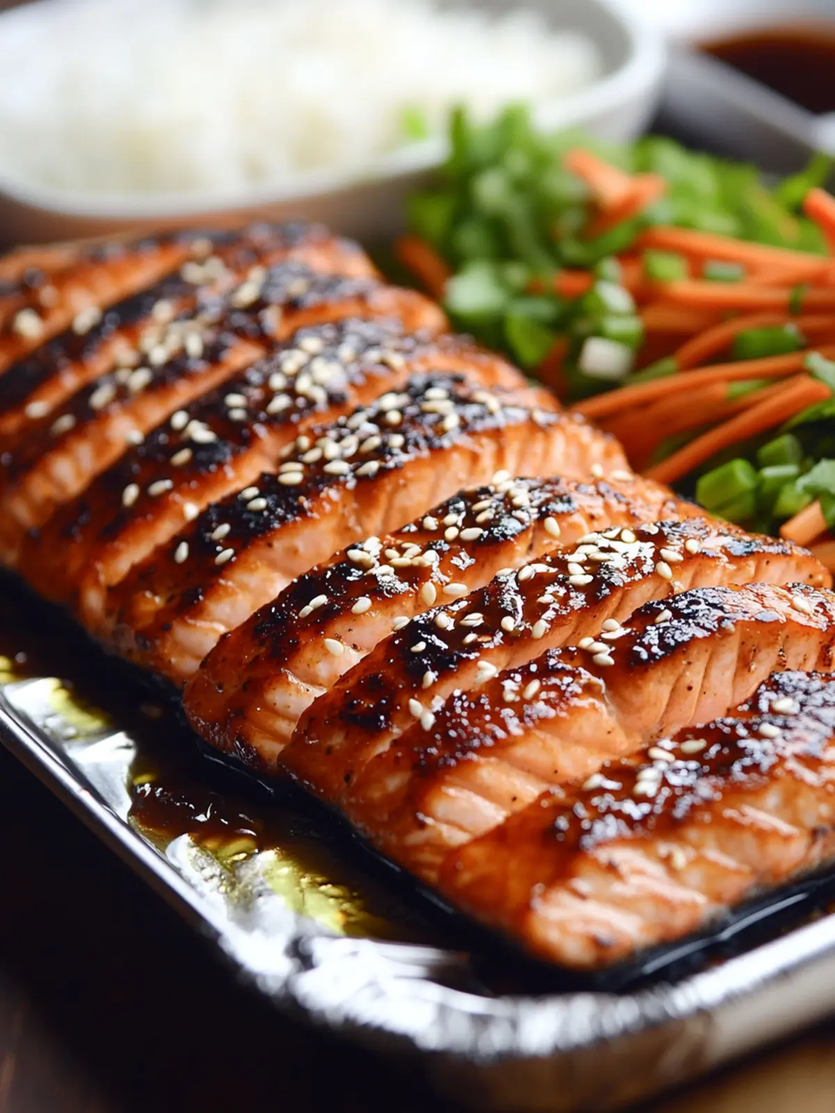 Korean-Style Grilled Salmon in Sweet Bulgogi Marinade