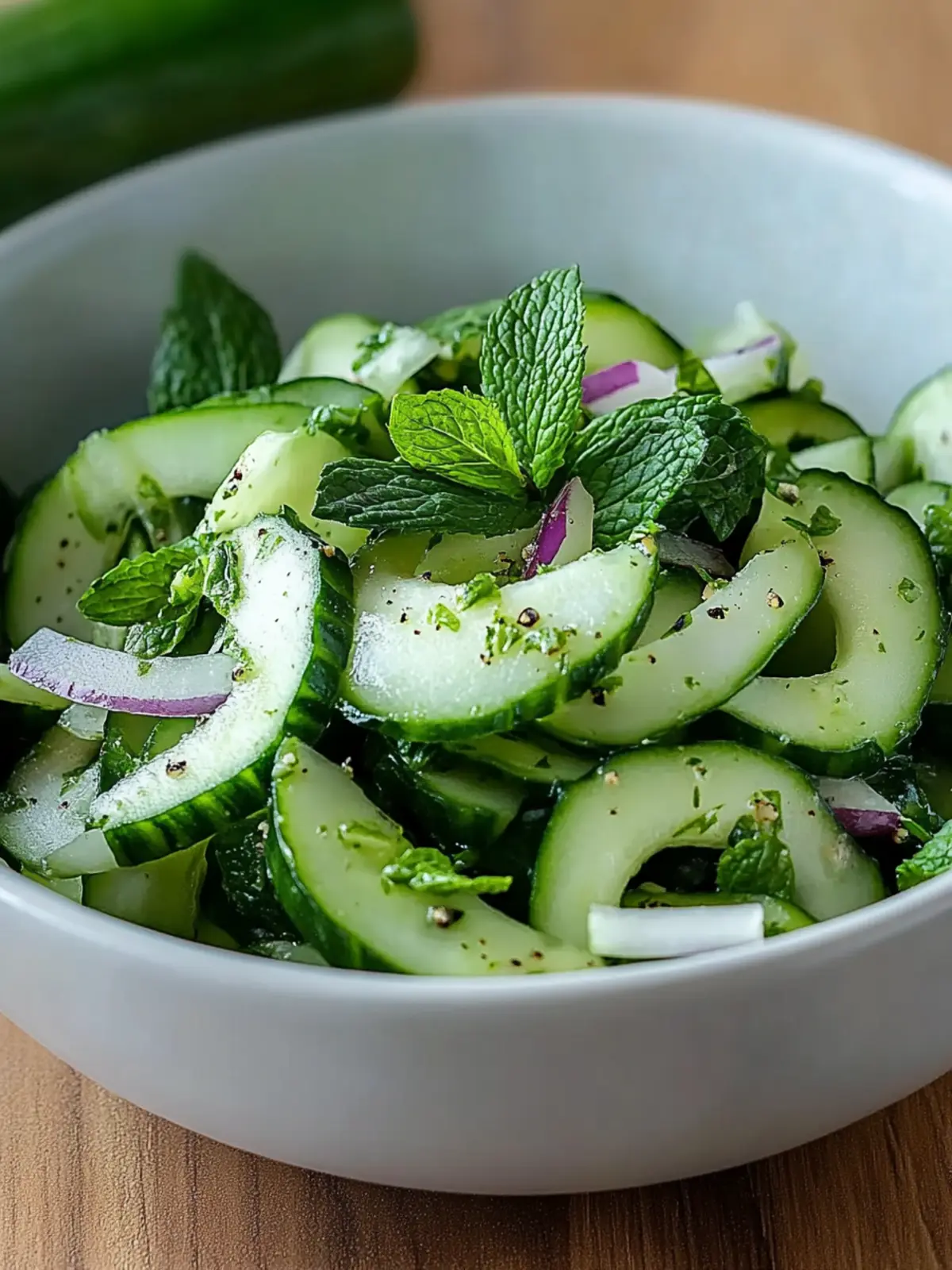 Healthy Cucumber and Mint Salad