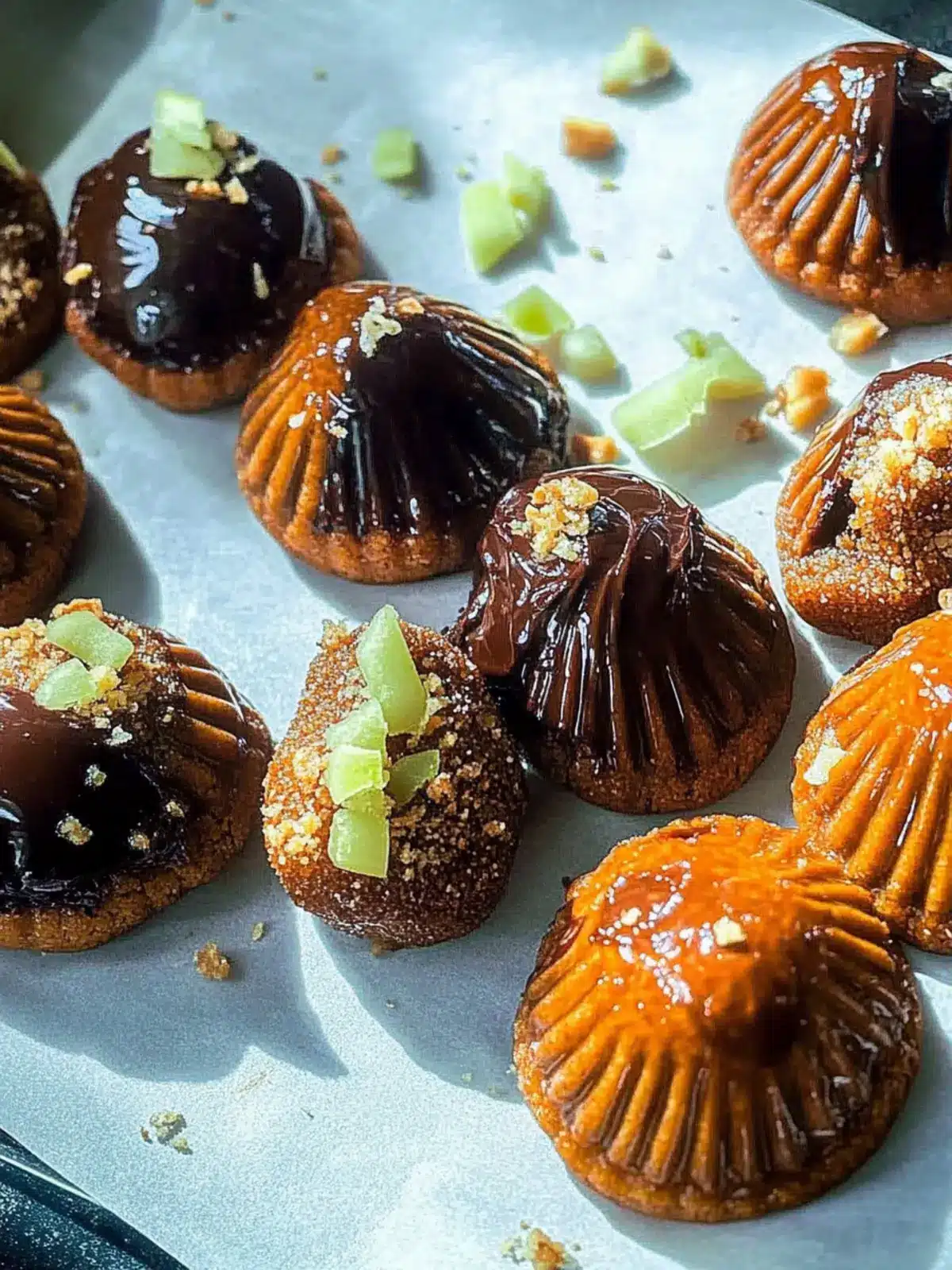 Delightful Kuih Bahulu with Chocolate: A Treat to Savor 3 Kuih Bahulu with Chocolate