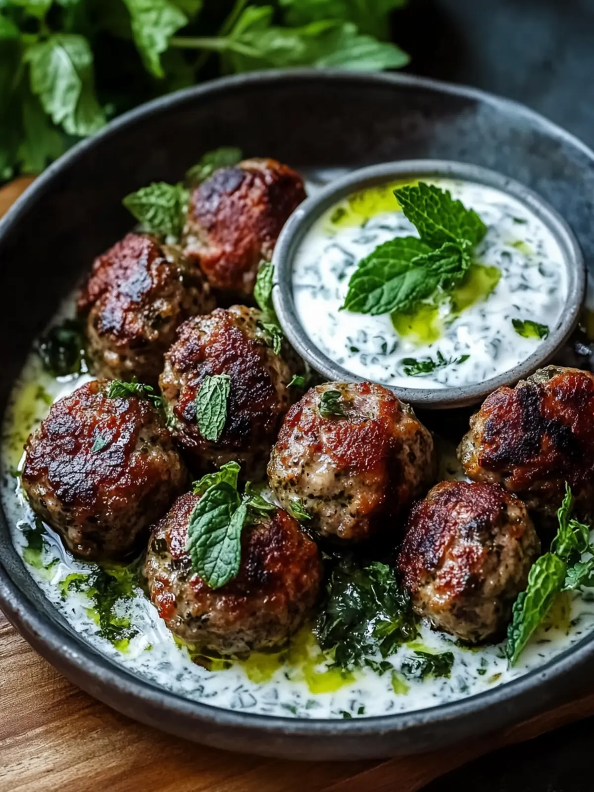 Lamb Meatballs with Mint Yogurt Sauce for Effortless Flavor 4 Lamb Meatballs with Mint Yogurt Sauce