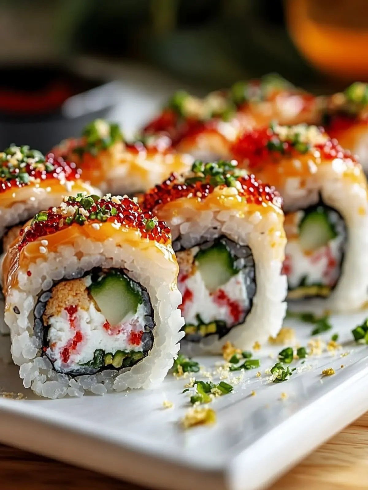 Southern-Style Mardi Gras Sushi Rolls