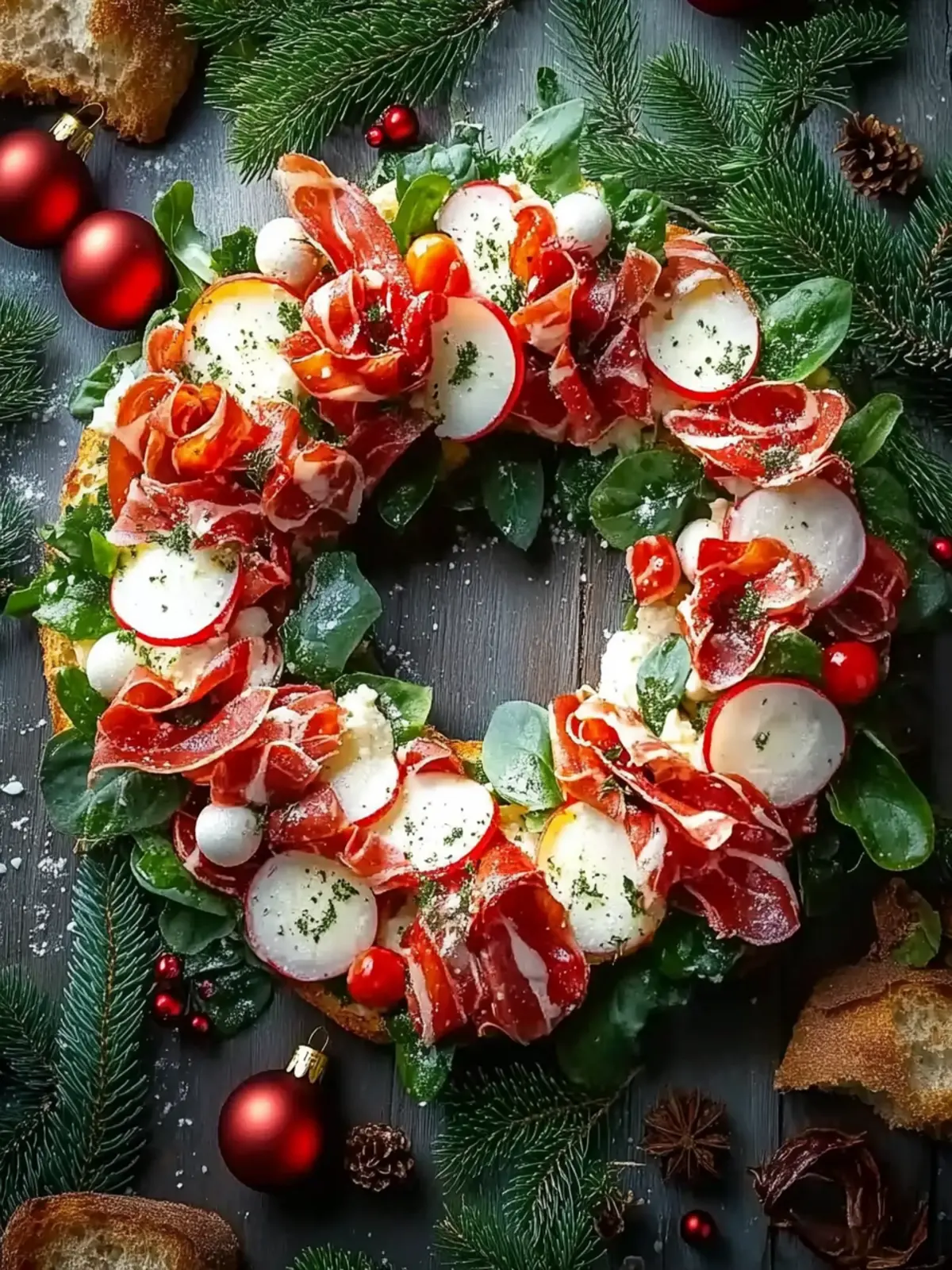 Delicious Christmas Bruschetta Wreath for Festive Gatherings 4 Christmas Bruschetta Wreath