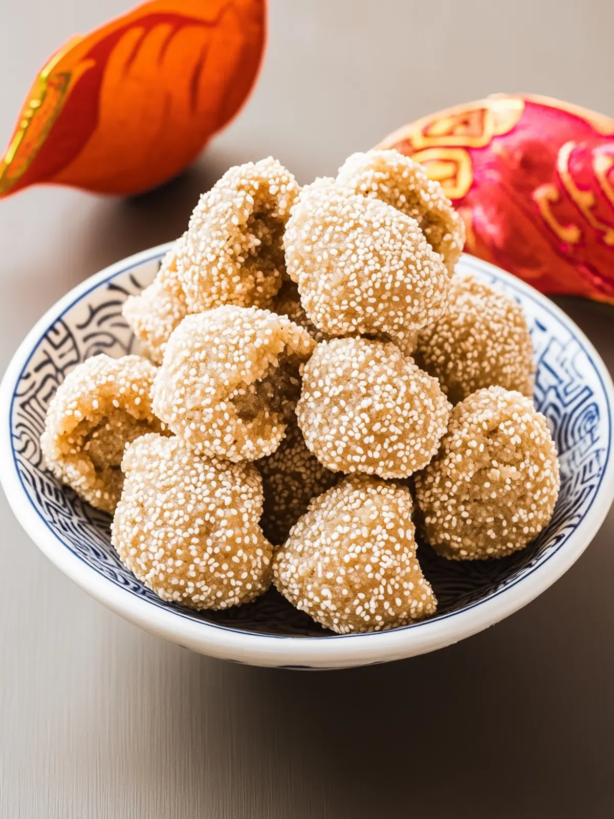 Smiling Sesame Cookie Balls