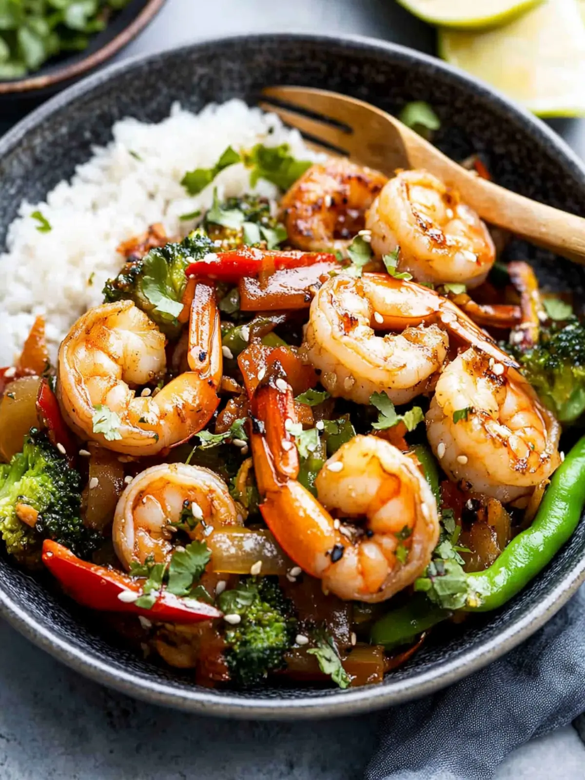 Healthy Garlic Shrimp Stir Fry