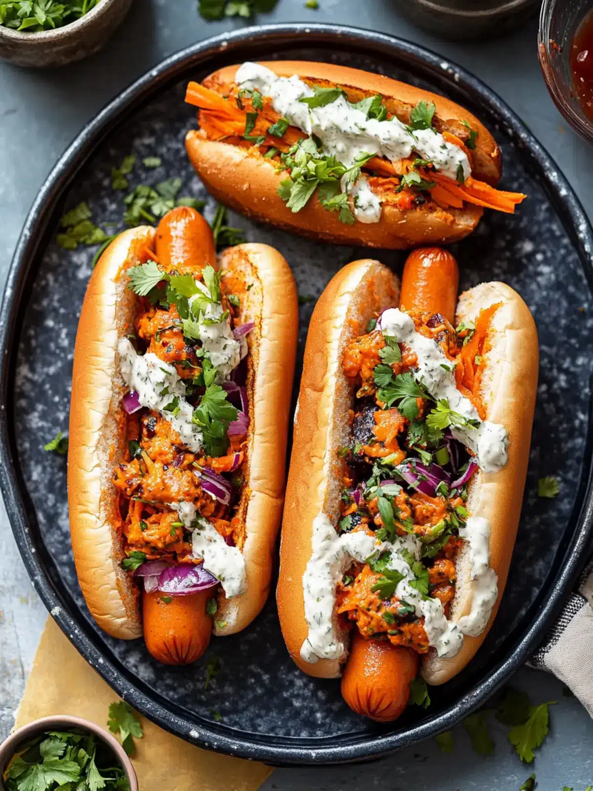 Bonfire Night Carrot Hot Dogs