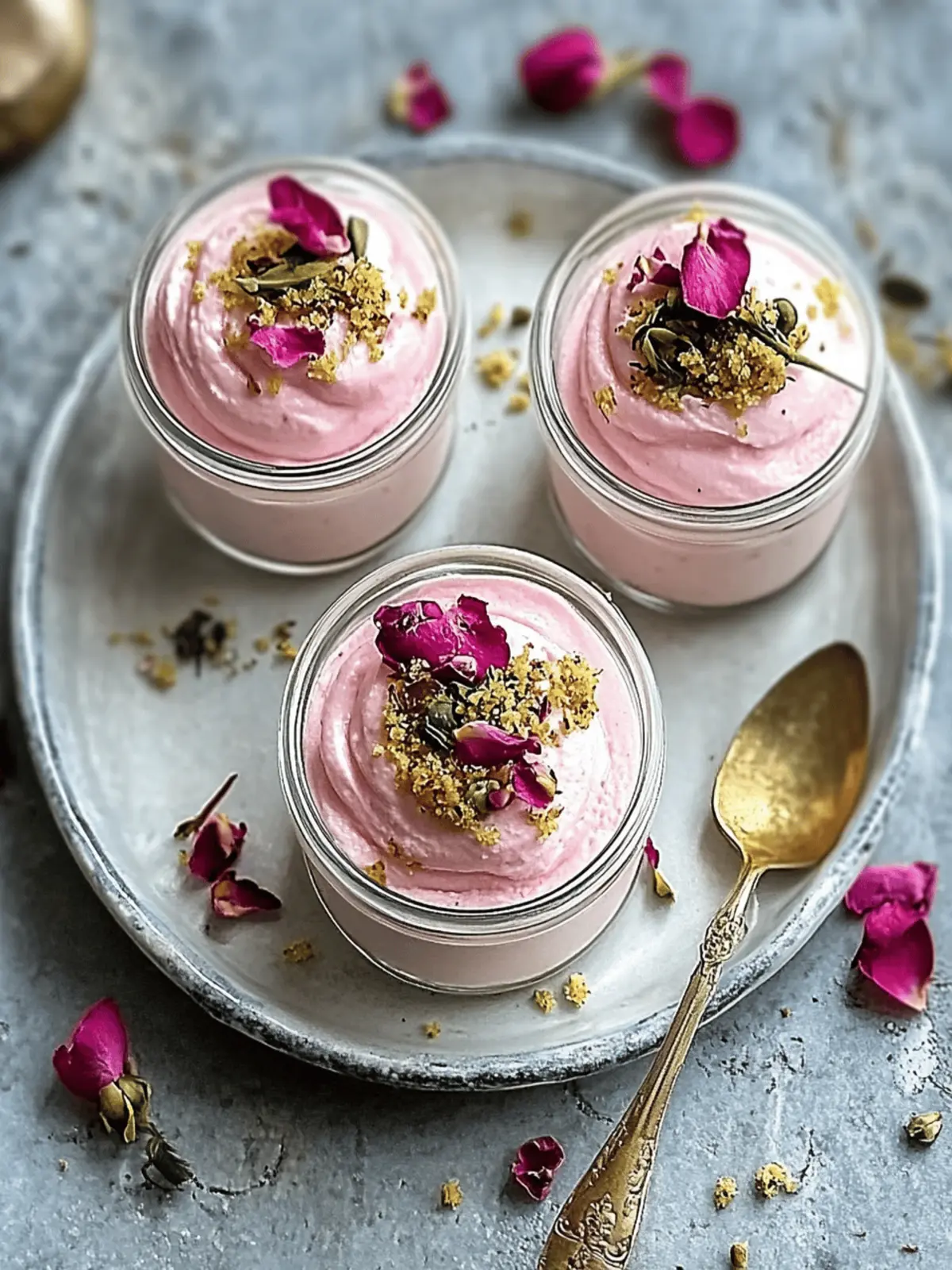 Rose Gulkand Shrikhand Cups