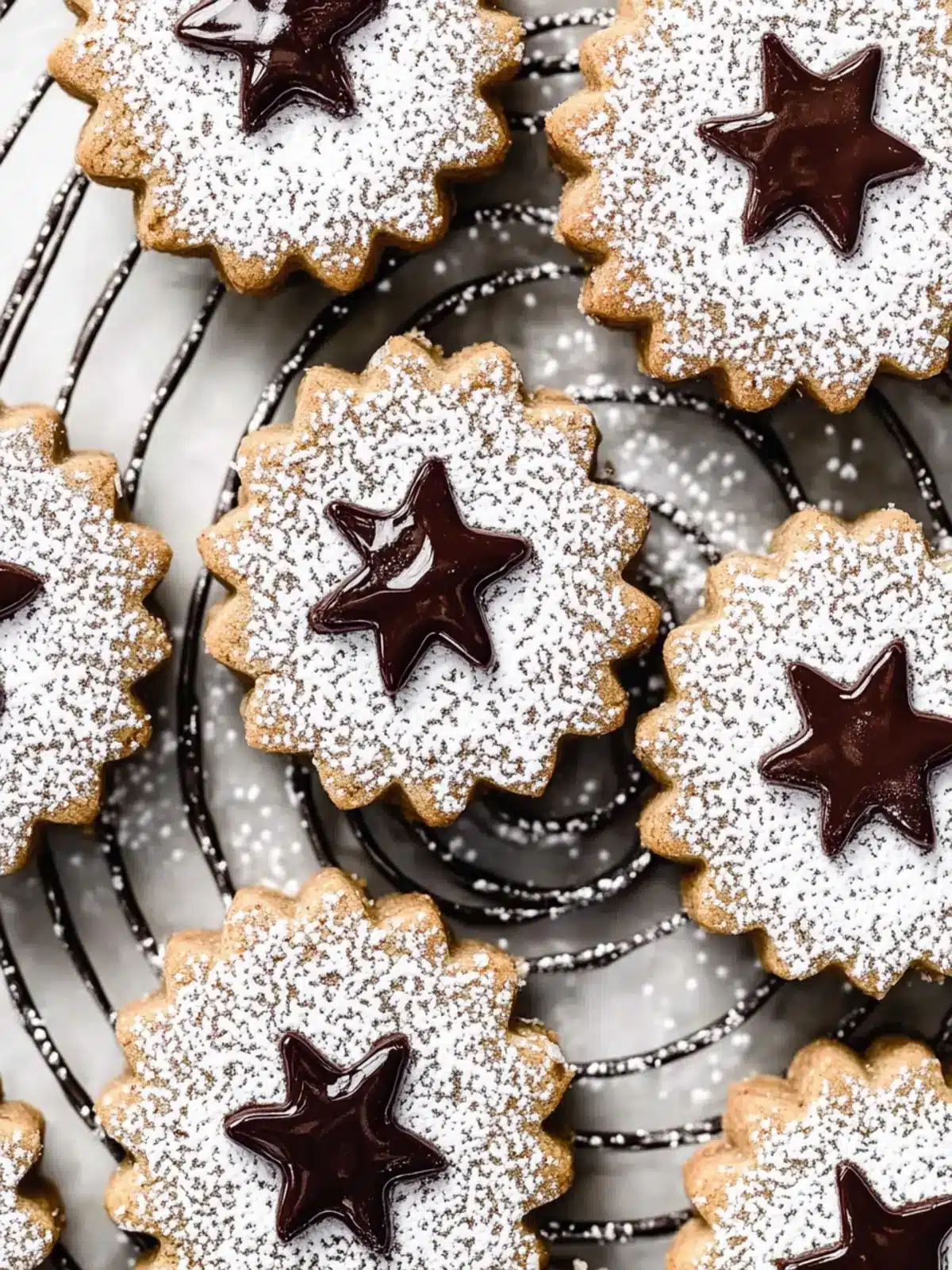Chocolate Chai Linzer Cookies