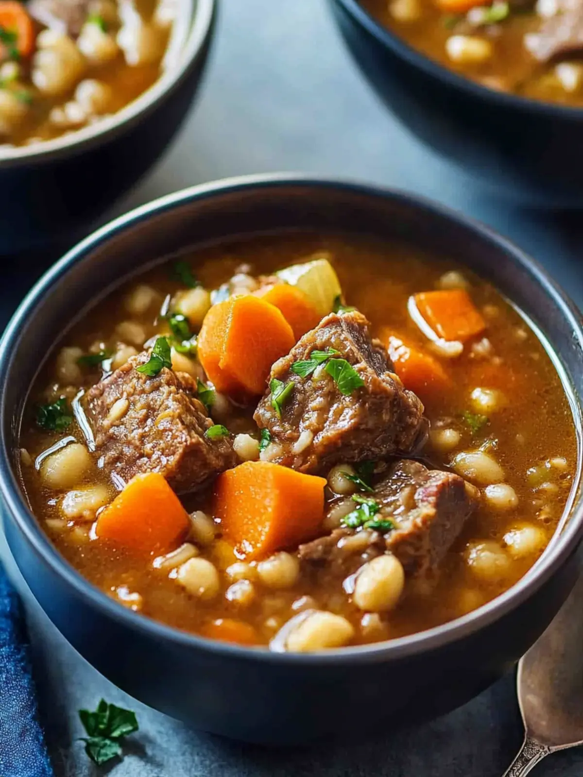 Hearty Crockpot Beef and Barley Soup
