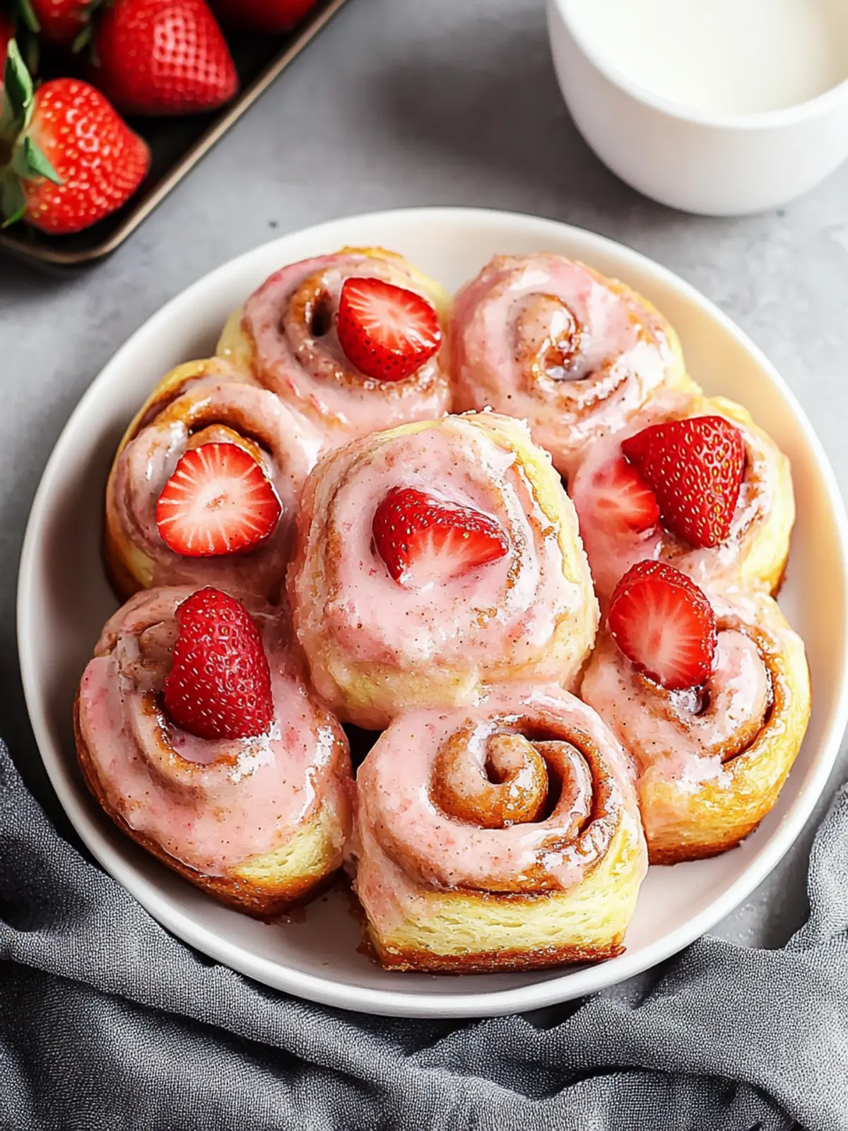 Sweet and Fluffy Strawberry Cinnamon Rolls for Breakfast Bliss 4 Strawberry Cinnamon Rolls