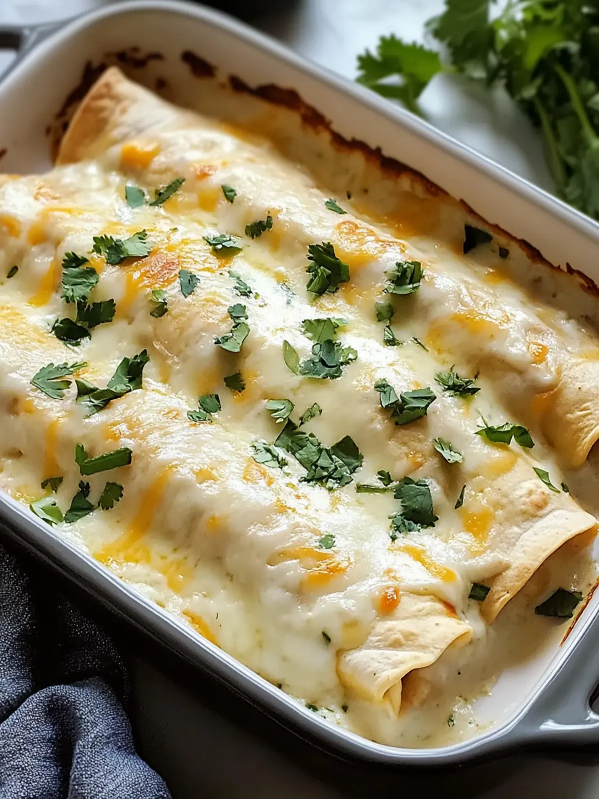 Irresistible Creamy White Chicken Enchiladas for Cozy Nights 2 Creamy White Chicken Enchiladas