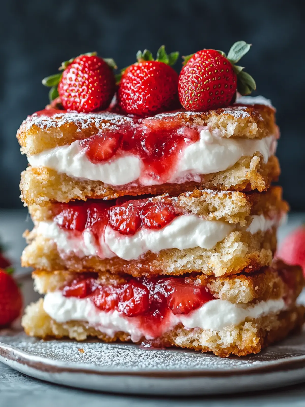 Fried Strawberry Cheesecake Sandwiches