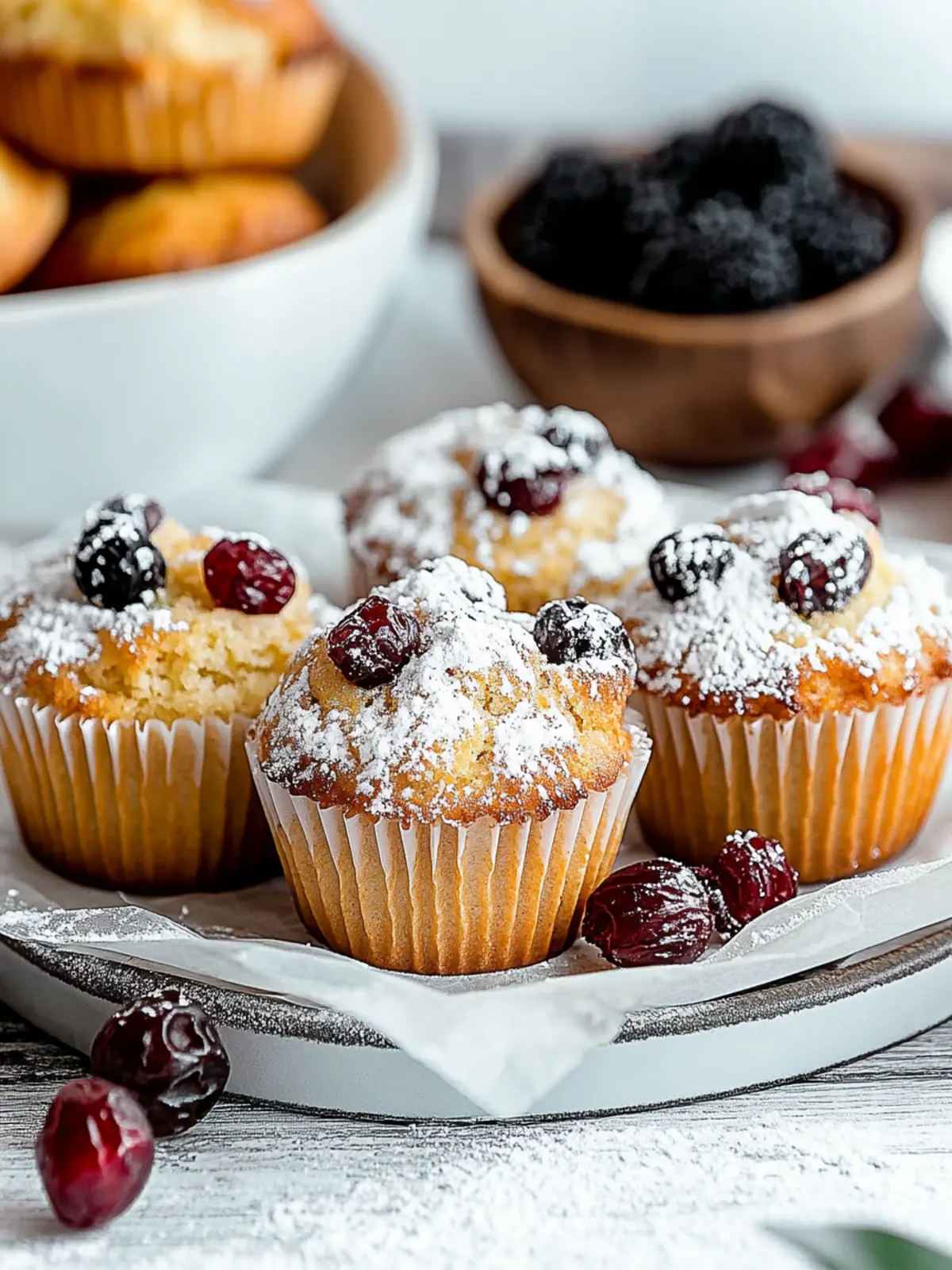 Moist Christmas Stollen Muffins