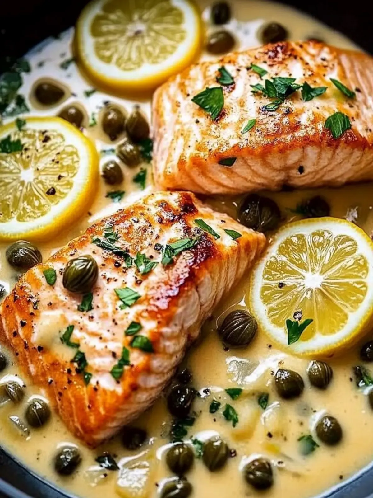 Creamy Salmon Piccata with Lemon and Capers for Easy Dinners 2 Creamy Salmon Piccata with Lemon and Capers
