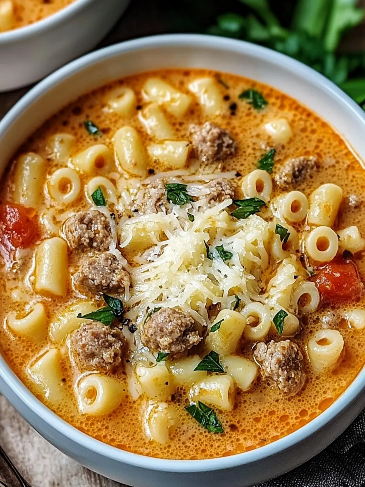 Cozy Up with Creamy Parmesan Italian Sausage Ditalini Soup 3 Parmesan Italian Sausage Ditalini Soup