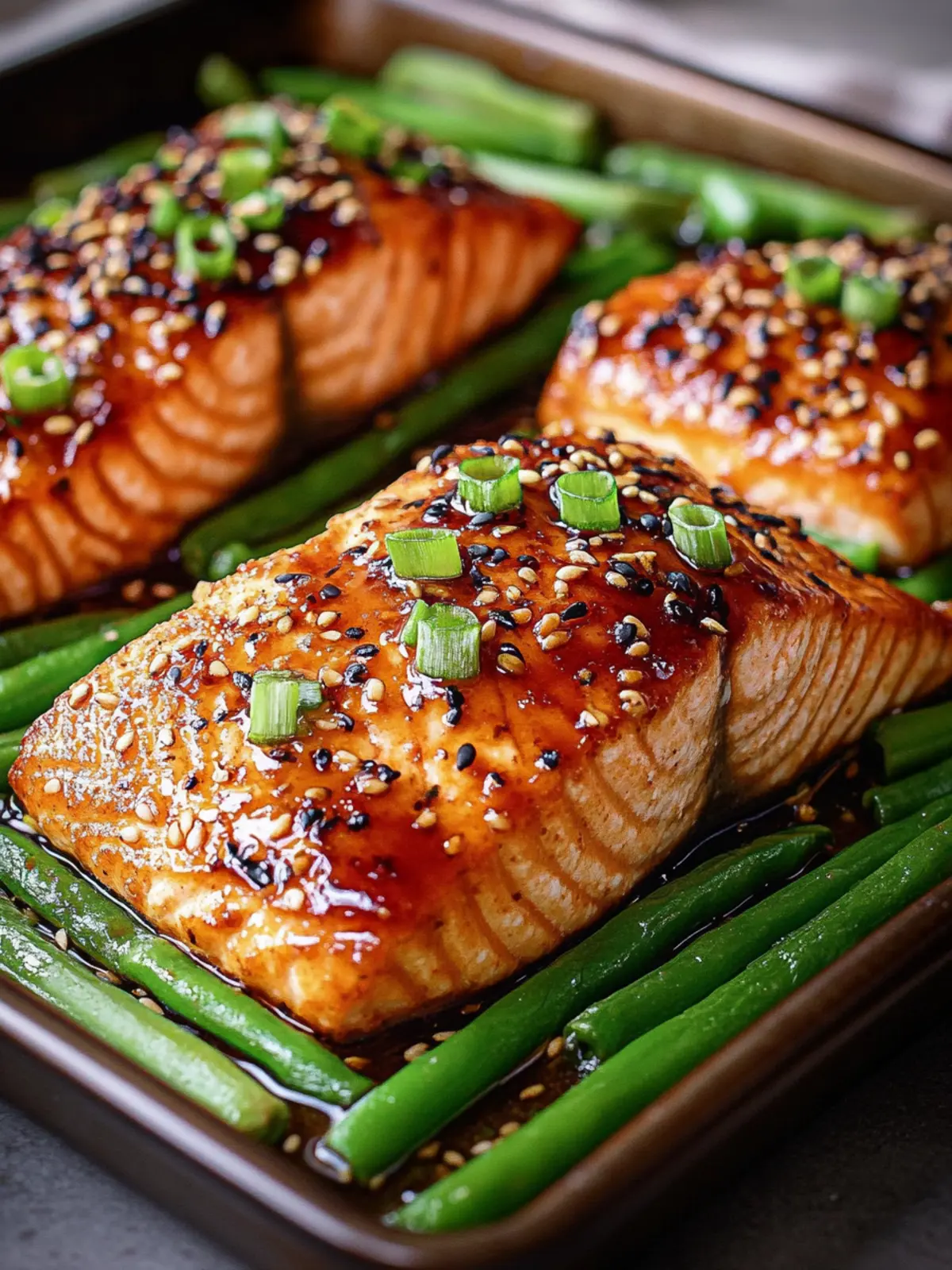 Irresistible Sheet Pan Teriyaki Salmon with Crisp Green Beans 3 Sheet Pan Teriyaki Salmon