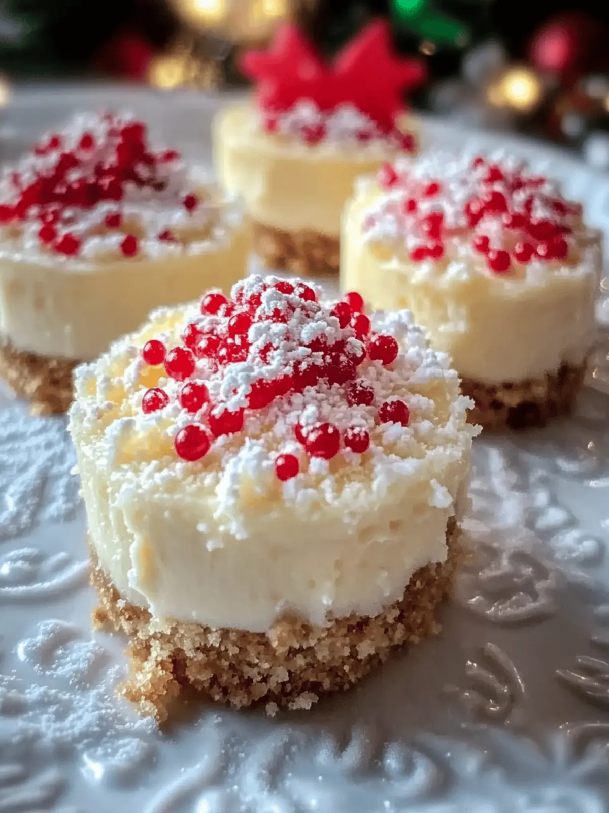 Mini Christmas Cheesecakes