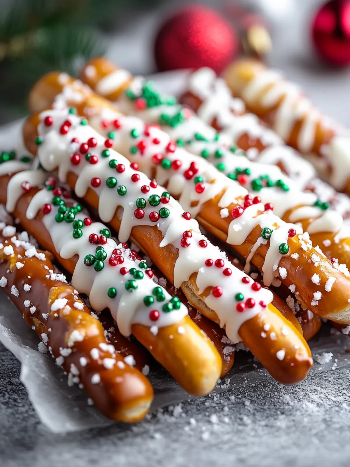 Customize Your Christmas Pretzel Rods for Fun Holiday Cheer 2 Christmas Pretzel Rods