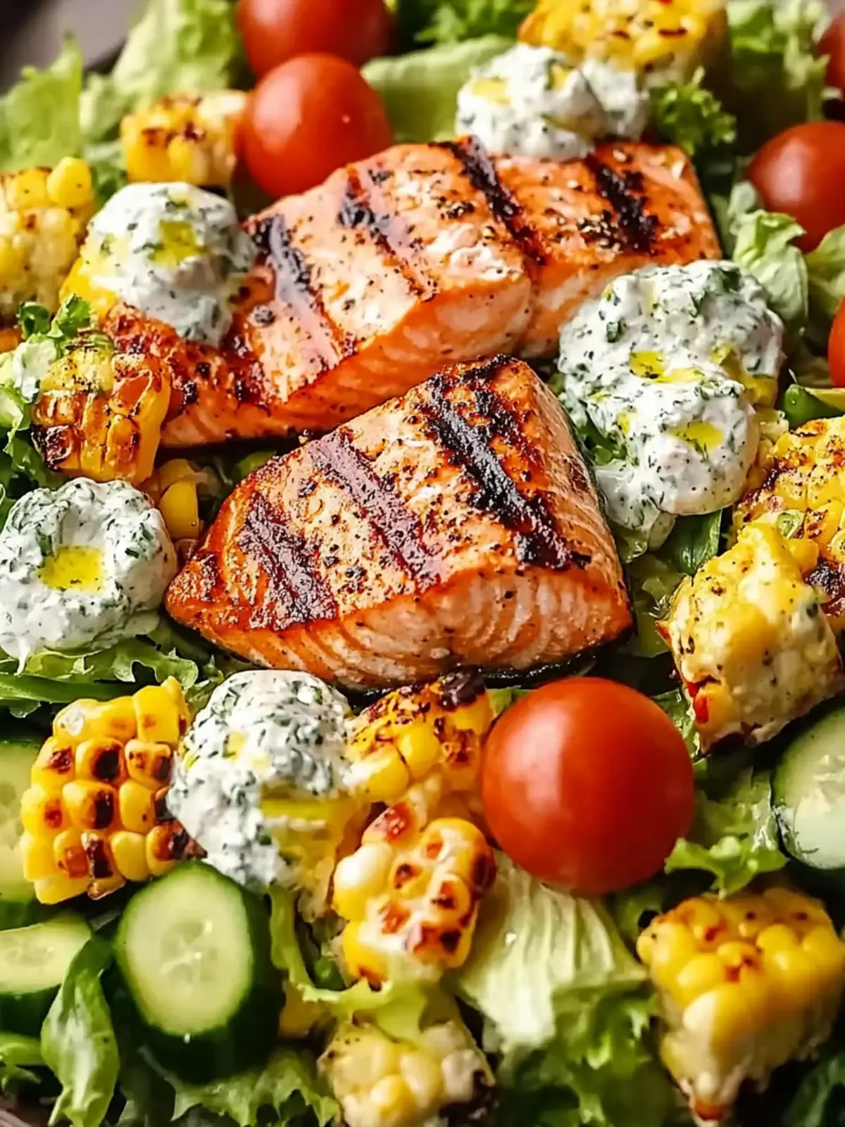 Grilled Salmon Cobb Salad