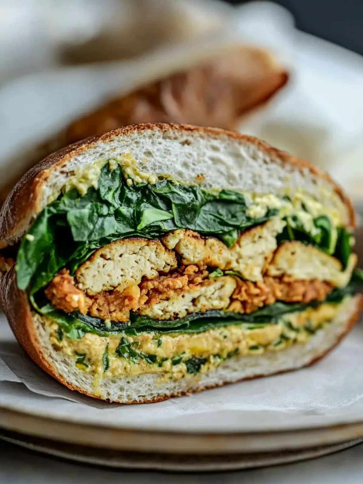 Savory Smoky Shredded Tofu Breakfast Sandwich Delight 2 Smoky Shredded Tofu Breakfast Sandwich