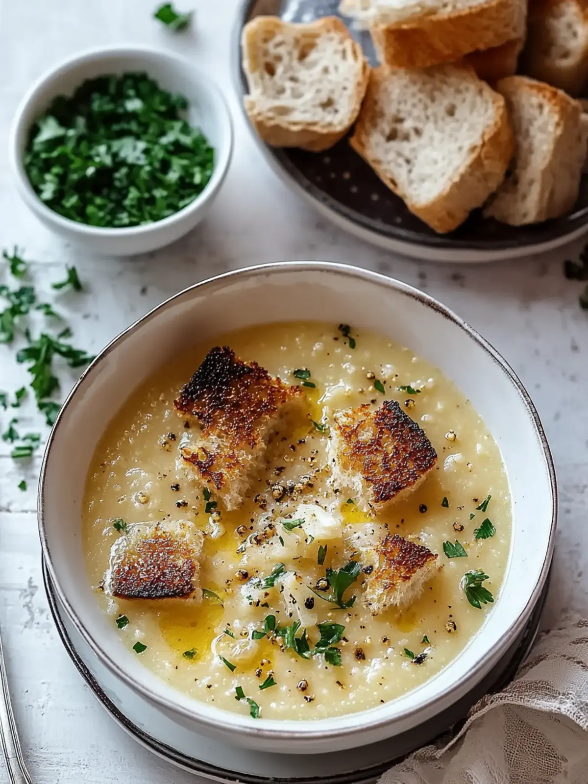 Creamy Czech Garlic Soup: Your New Cozy Comfort Classic 2 Creamy Czech Garlic Soup