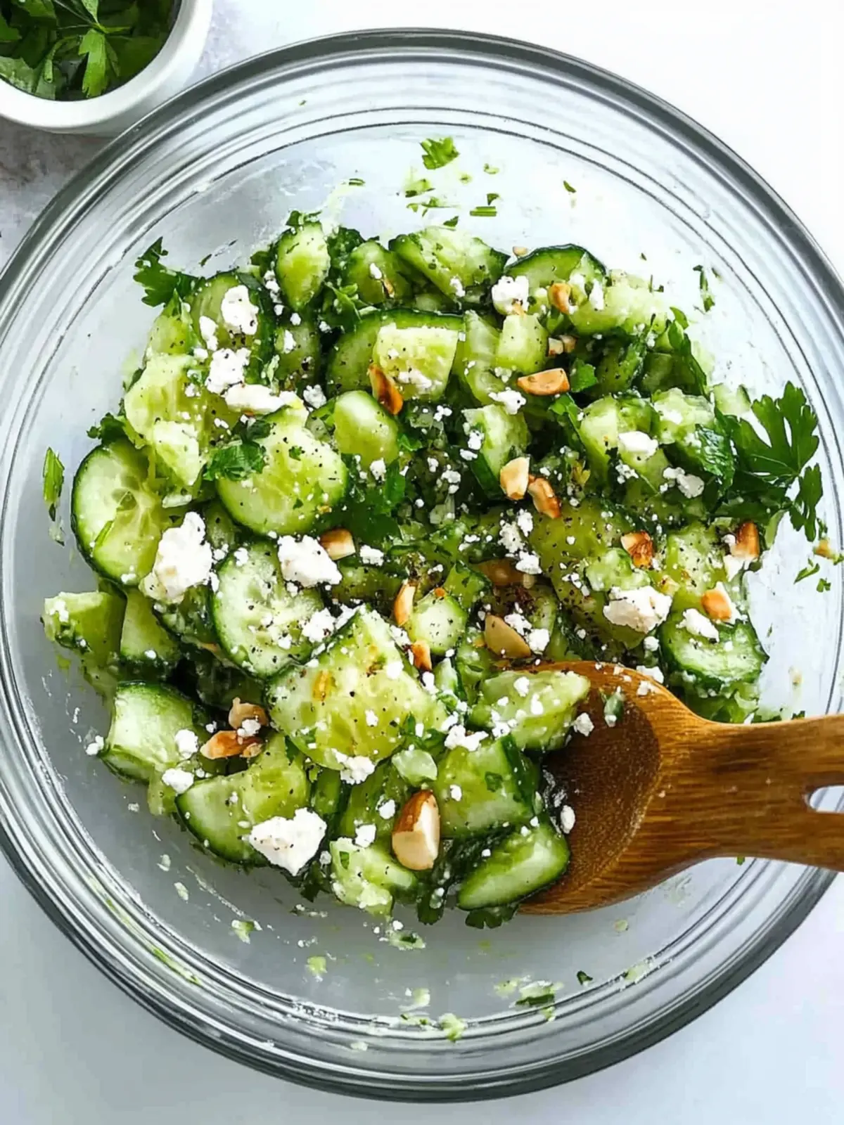 Zesty Smashed Cucumber Salad with Avocado & Feta Bliss 3 Smashed Cucumber Salad