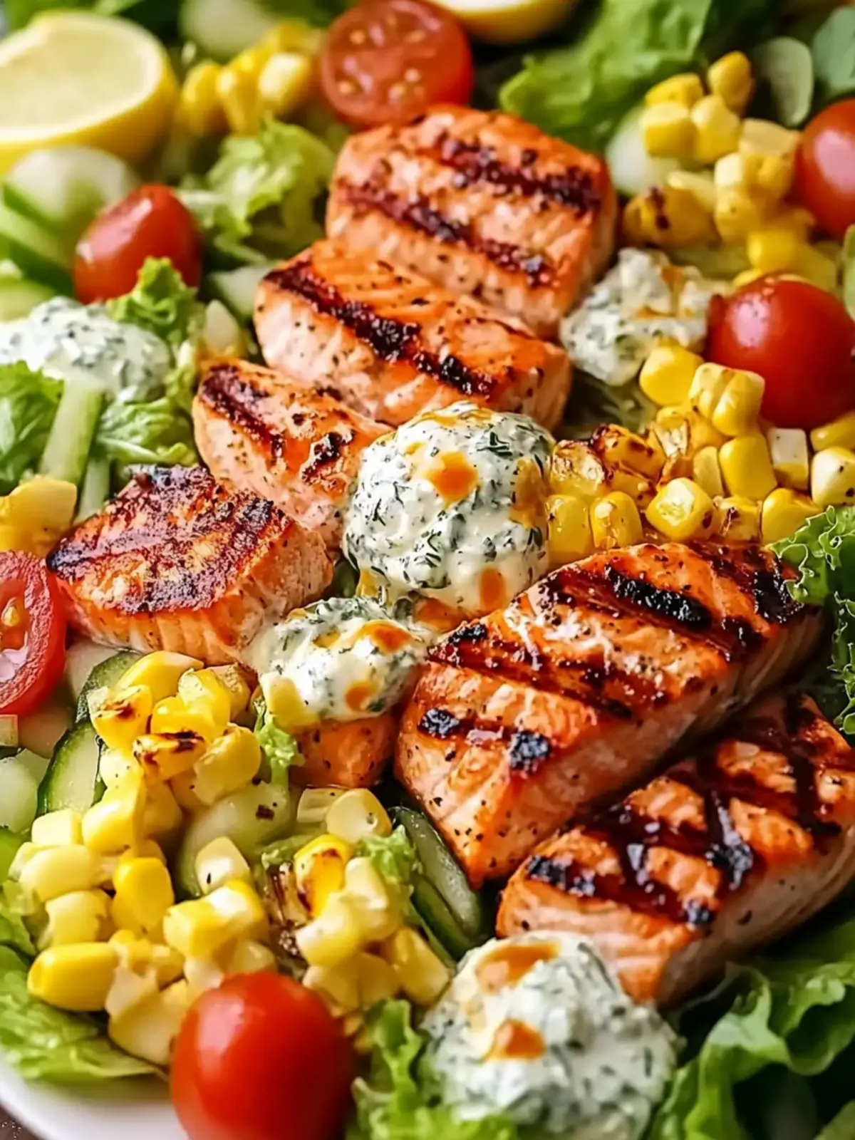 Grilled Salmon Cobb Salad