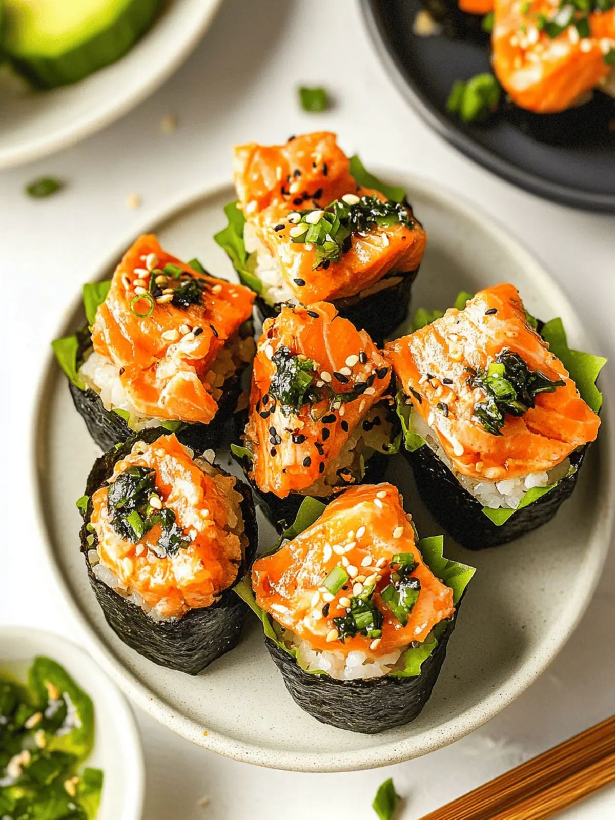 Baked Salmon Sushi Cups You ll Love for Easy Party Snacking 2 Baked Salmon Sushi Cups