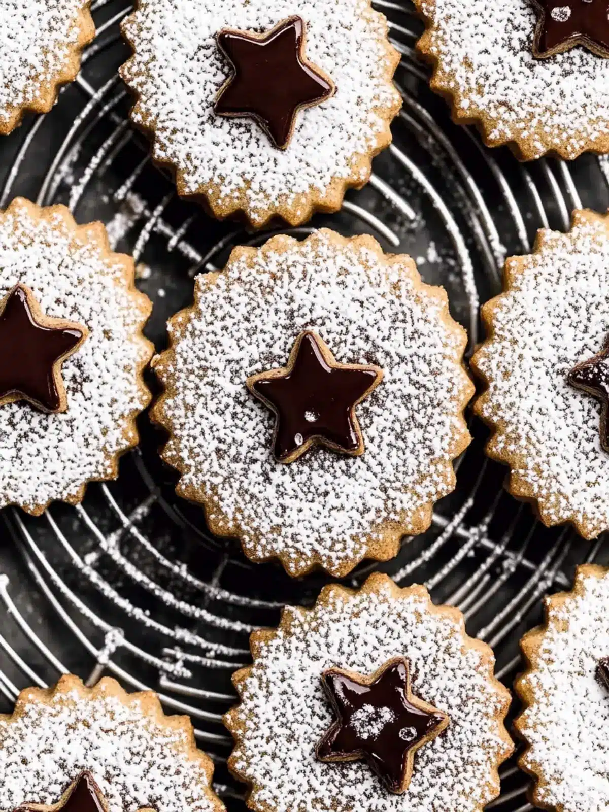 Chocolate Chai Linzer Cookies