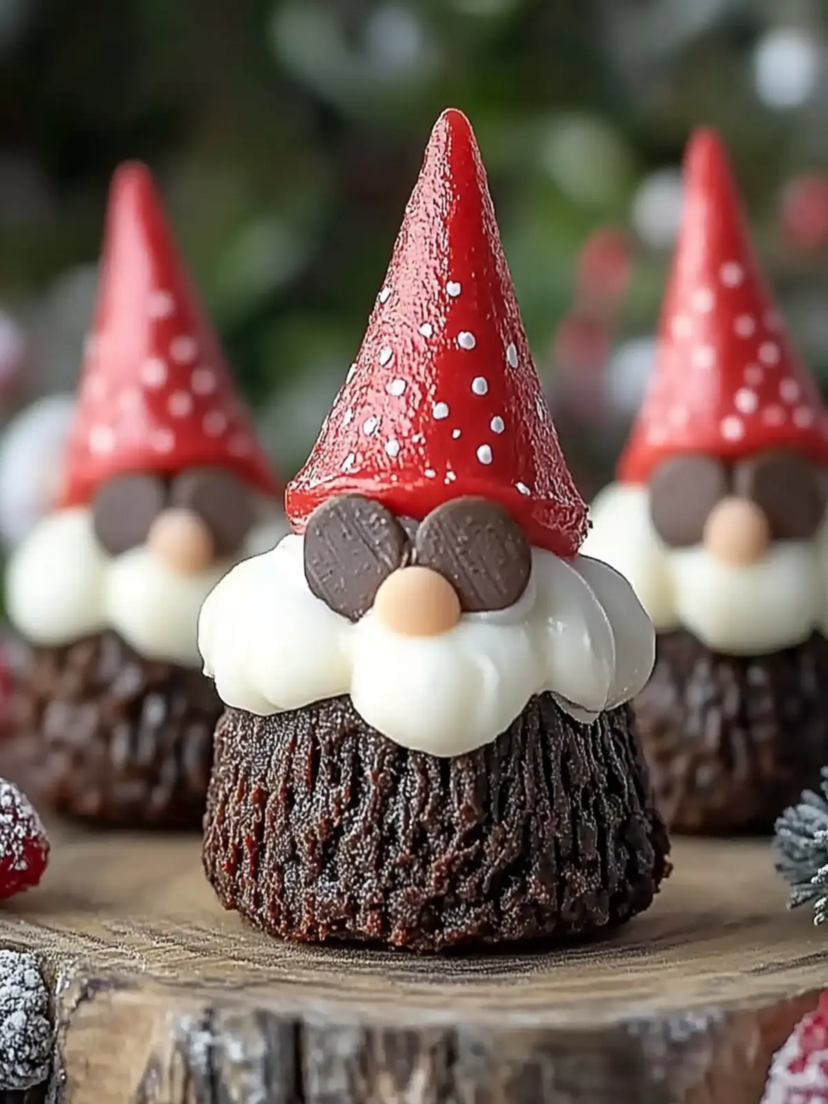 Whip Up Fun Brownie Bite Gnomes for a No-Bake Treat! 3 Brownie Bite Gnomes