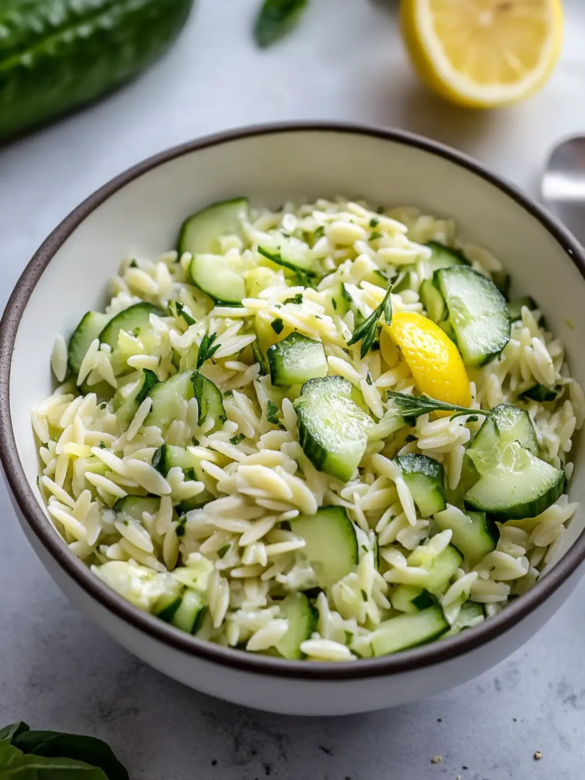 Cucumber Lemon Orzo Salad