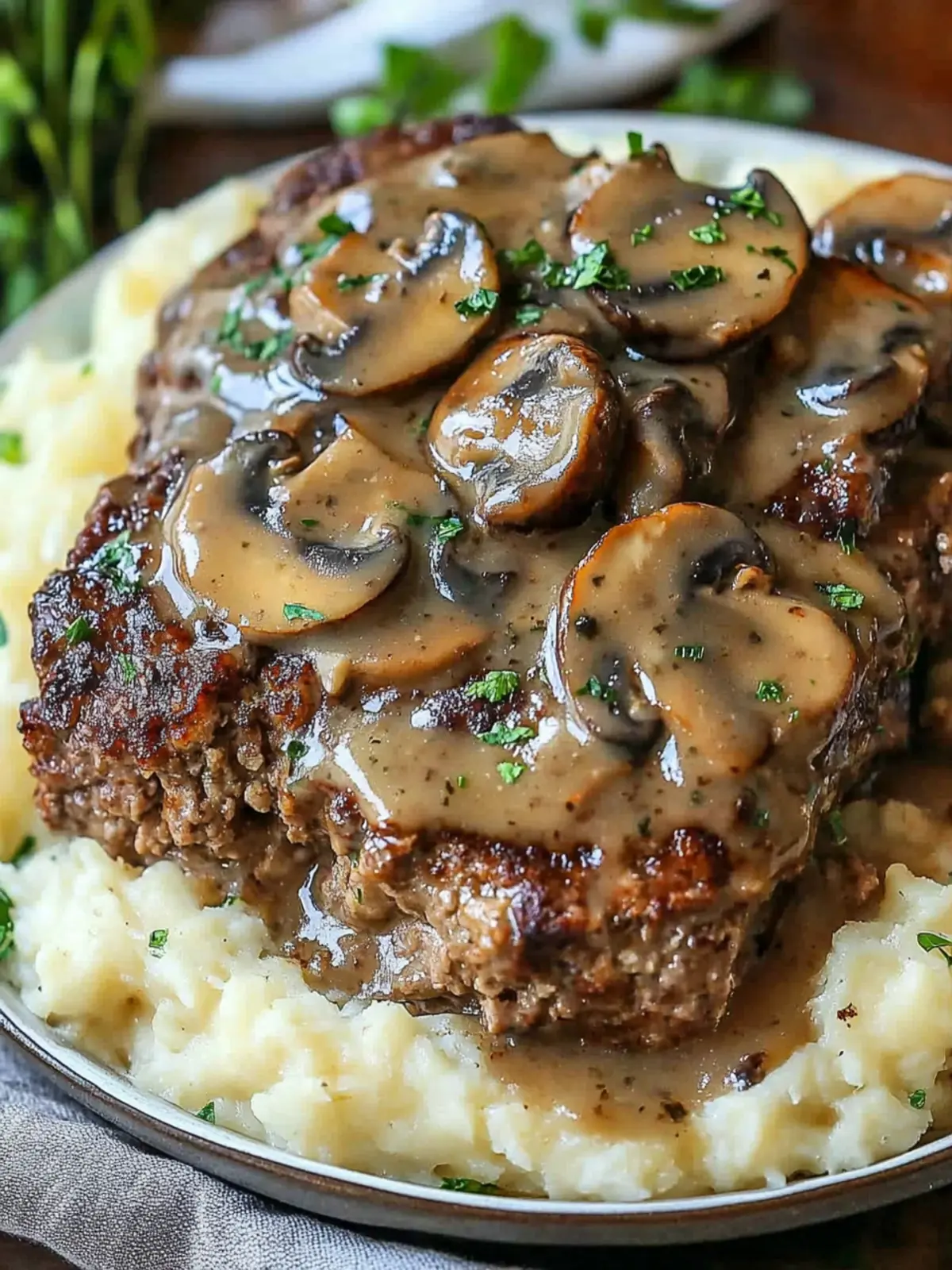 Classic Meatloaf Mushroom Gravy