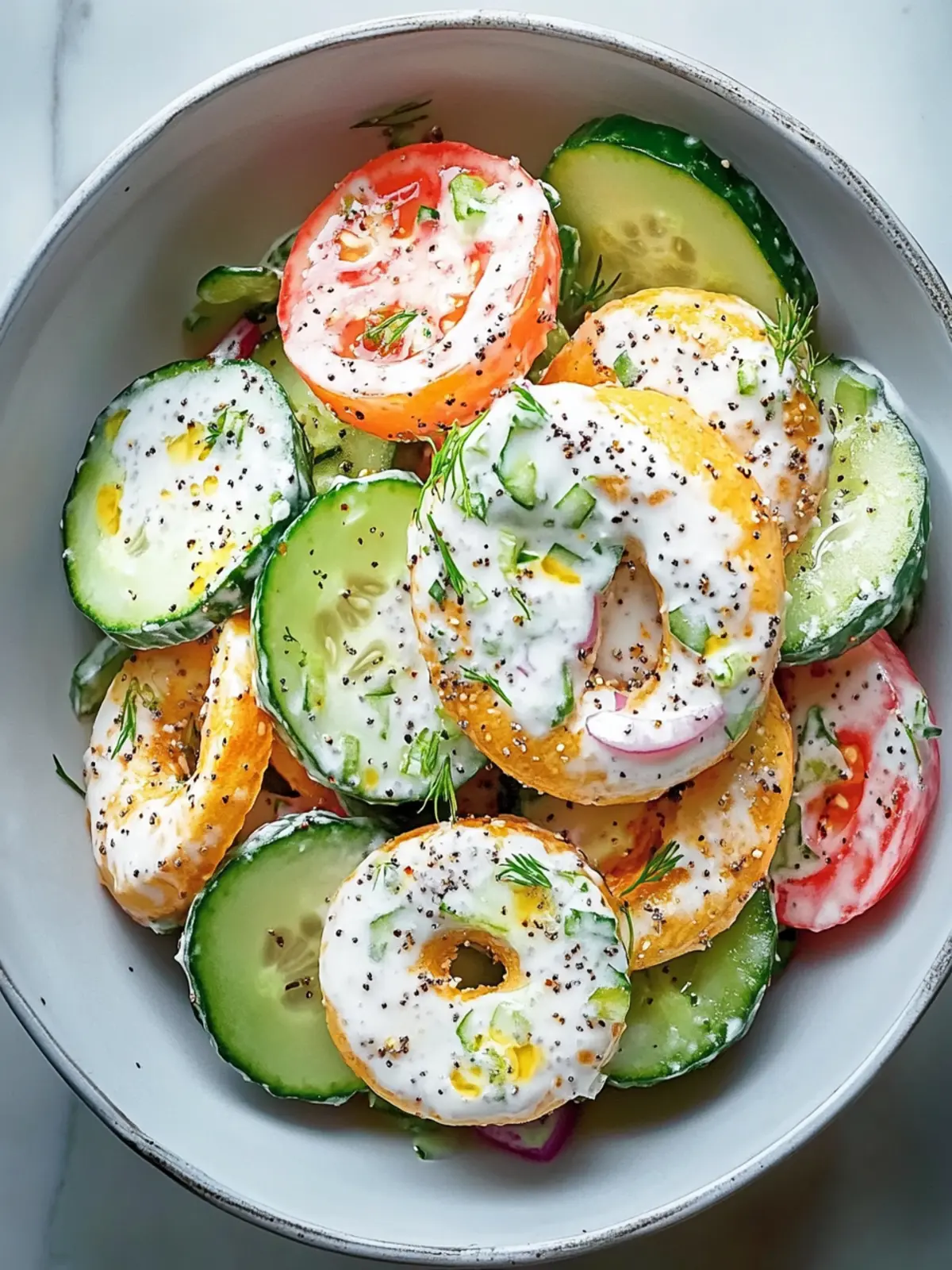 Bagel Cucumber Salad