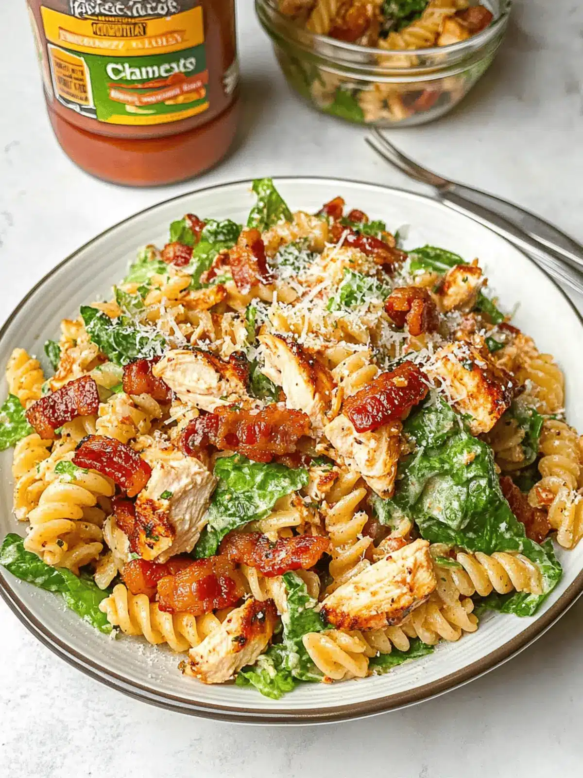 Chicken Bacon Ranch Pasta Salad