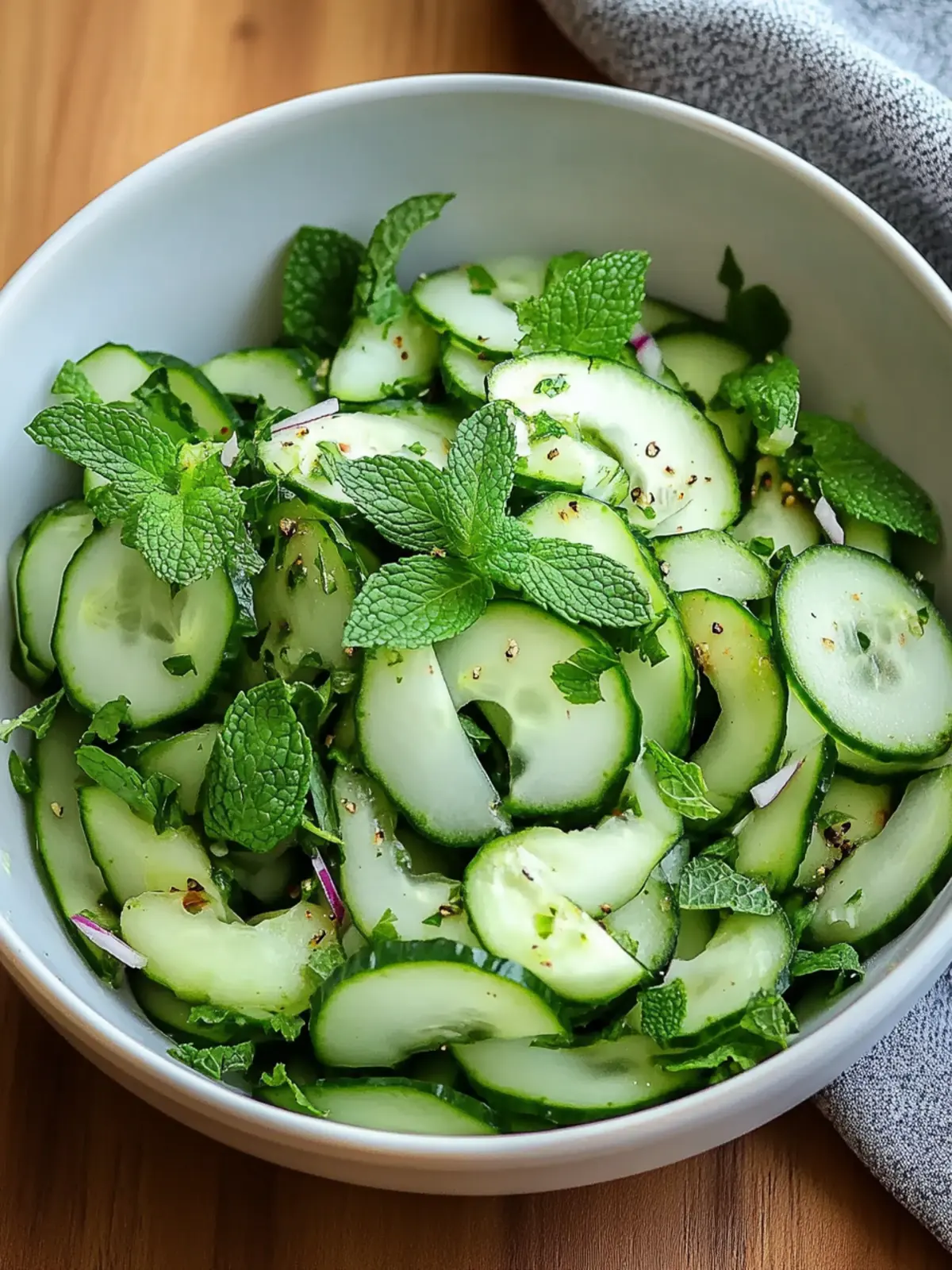 Healthy Cucumber and Mint Salad